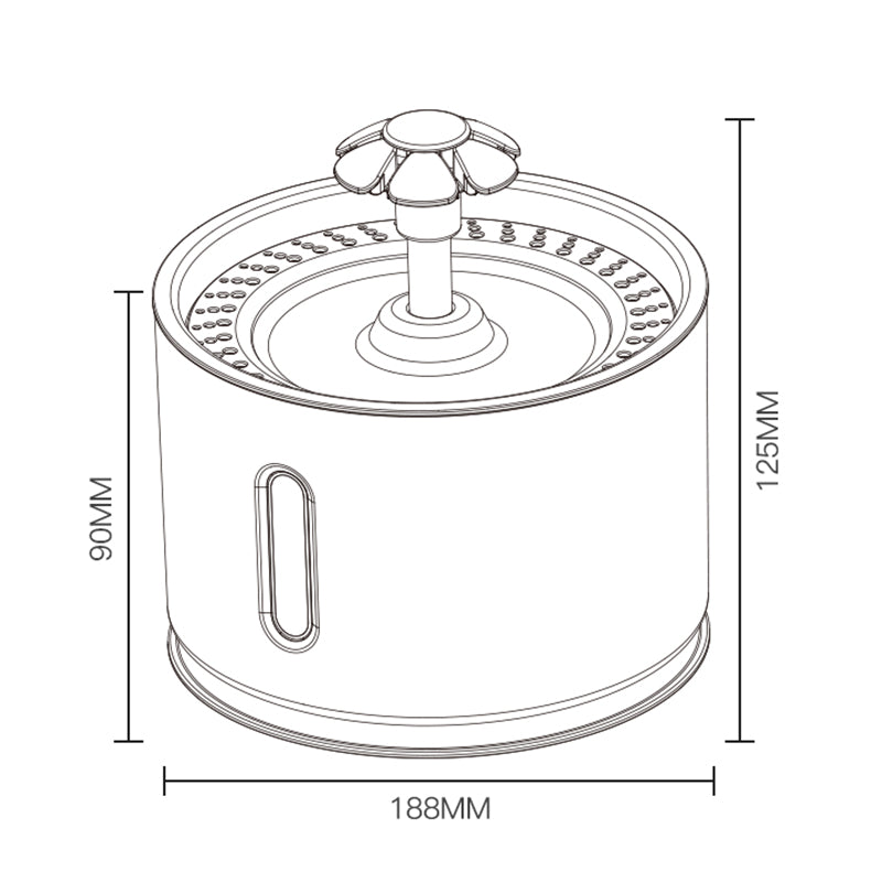 Automatic Cat Water Fountain - 81oz/2.4L Stainless Steel
